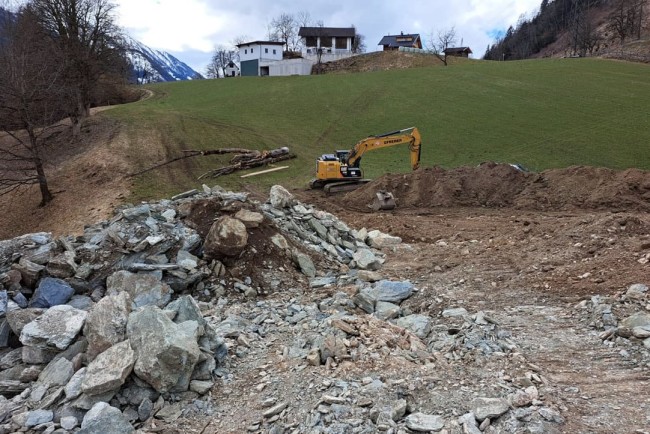 Instandsetzung von Wiesen und Flur nach Hangrutsch