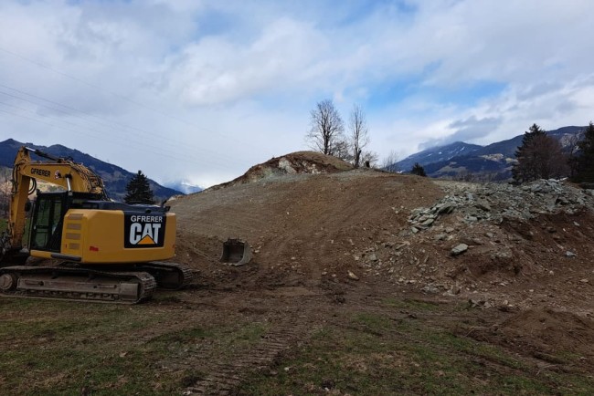 Ablagerung von Aushubmaterial